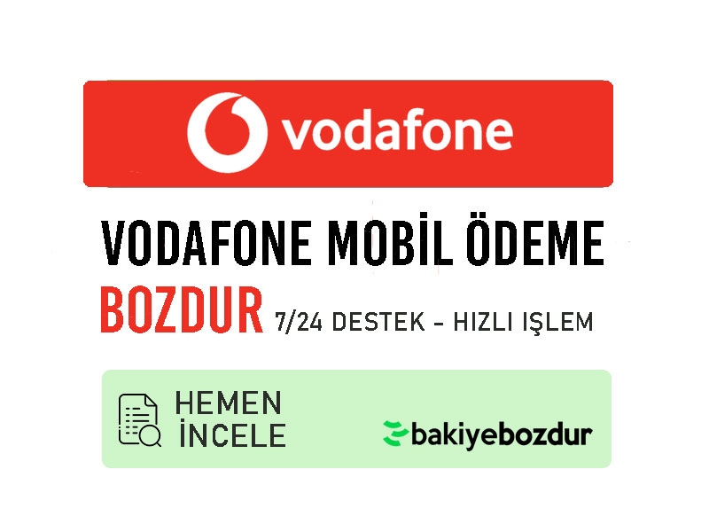 Vodafone Faturalı Hat Mobil Ödeme Bozdurma